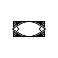 Geometric Deco Frame, Minimalist, Elegant Border, - Pattern vector