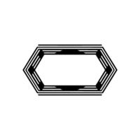 Geometric Hexagon Frame, Minimalist, Minimalism vector