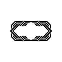 Geometric Deco Frame, Minimalist, Elegant Border, - Abstract vector