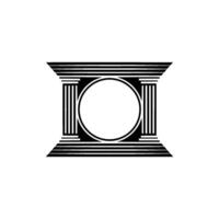 Geometric Portal Minimalist Temple vector