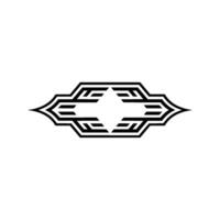 Geometric Tribal Emblem, Minimalist vector