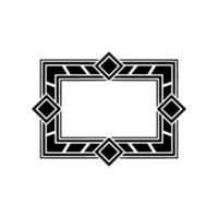 Geometric Deco Frame, Elegant Border, Art Deco, Diamond vector