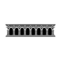 Classical Archway Silhouette, Elegant, Minimalist Style vector