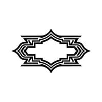Geometric Star Ornament, Minimalist, Elegant Border vector