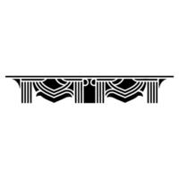 Art Deco Border, Streamlined Elegance, Geometric Ornamentation vector