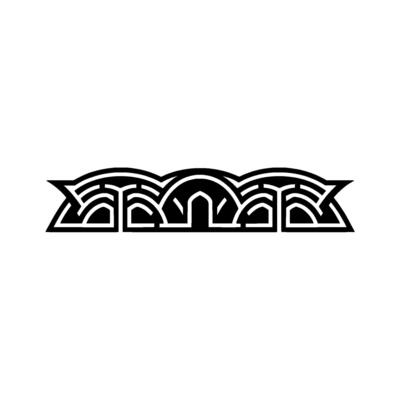 Geometric Wave Border, Minimalist