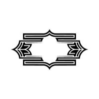 Geometric Deco Ornament, Minimalist, Elegant Border, Symmetrical vector