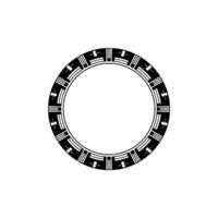 Geometric Tribal Circle, Minimalist, Ornament vector