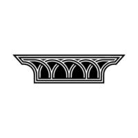 Art Deco Archway Emblem, Minimalist vector