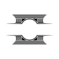 Geometric Arch Emblem, Minimalist, Classic Style vector