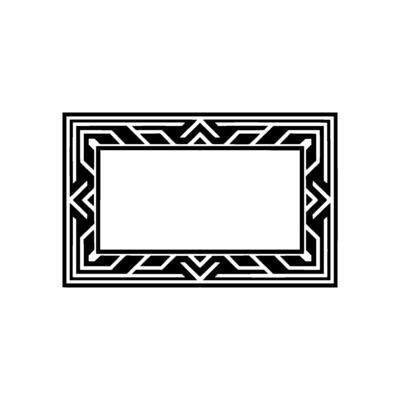 Geometric Deco Frame, Minimalist, Elegant Border, - Art deco