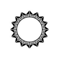 Geometric Crown Circle, Minimalist vector
