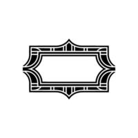 Art Deco Frame, Elegant Ornament, Geometric, Luxury vector