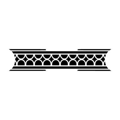 Geometric Arch Border, Minimalist, Subtle Texture