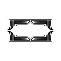 Art Deco Frame, Elegant Border, Vintage, Minimalist Style - Pattern vector