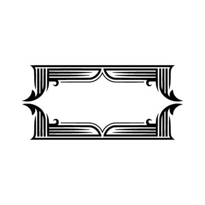 Art Deco Frame, Elegant Border, Vintage, Minimalist Style - Pattern