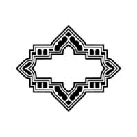Geometric Deco Frame, Elegant Ornament, Vintage vector
