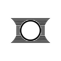 Geometric Circle Emblem, Minimalist, Modern, Minimalism vector