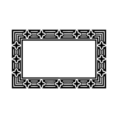 Geometric Star Frame, Elegant Border