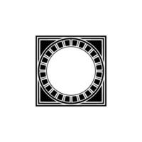 Geometric Circle Emblem, Art Deco Style, Minimalist, Minimalism vector