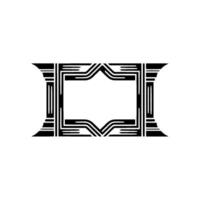 Geometric Deco Frame, Minimalist, Elegant Border, Texture vector