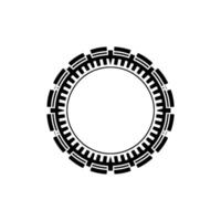 Geometric Circle Frame, Minimalist, Circular Motif, Symmetry vector