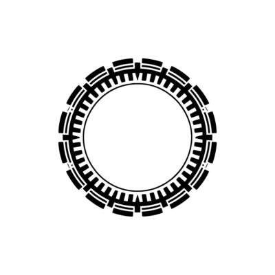 Geometric Circle Frame, Minimalist, Circular Motif, Symmetry