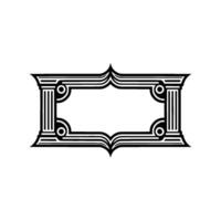 Art Deco Frame, Geometric Ornament, Vintage Elegance, Linear vector