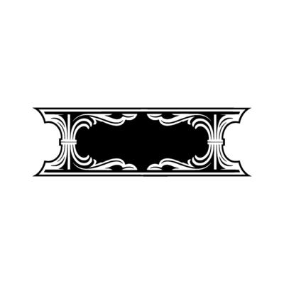 Ornate Black Frame, Vintage Elegance, Decorative Border, Ornamental