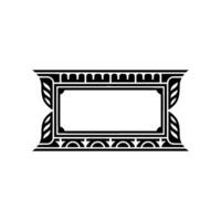 Art Deco Frame, Elegant Ornamentation, Vintage, Border vector