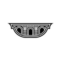 Art Deco Archway Ornament, Geometric Elegance, Symmetry vector