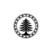 Rustic Pine Emblem Nature, Heritage, and Timeless Symbolism vector