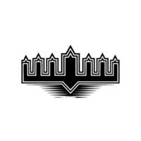 Geometric Cityscape Ascent, Minimalist vector