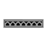 Geometric Arch Border, Minimalist, Architectural Motif vector