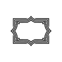 Geometric Deco Frame, Minimalist, Elegant Border, - Stylized vector