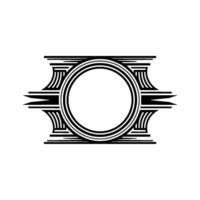 Geometric Sunburst Emblem, Art Deco Style vector