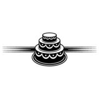 Minimalist Layered Cake, Celebration Emblem vector