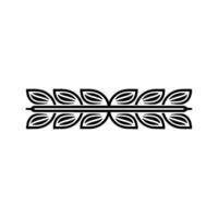 Elegant Leaf Border, Minimalist, Botanical Element vector