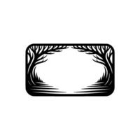 Stylized Forest Frame, Minimalist vector