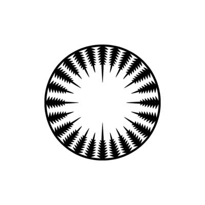 Minimalist Pine Circle, Symbolic Growth, Tranquil