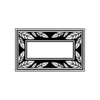 Elegant Botanical Frame, Minimalist, Leaves vector
