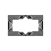 Geometric Deco Frame, Minimalist, Elegant Border - Style vector