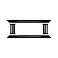 Geometric Temple Frame, Minimalist, Architecture vector