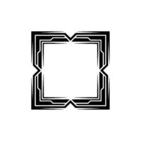 Geometric Deco Frame, Minimalist, Modern Aesthetic vector