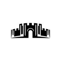 Architectural Gateway, Minimalist Fortress vector