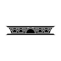 Geometric Deco Border, Stylized Arch Motif vector