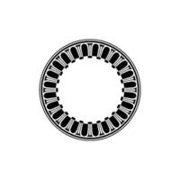 Geometric Circle Ornament, Minimalist, Vintage Aesthetic vector