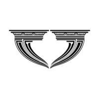 Geometric Emblem, Classical Revival, Dual Symbolism vector