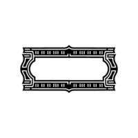 Art Deco Frame, Elegant Border, Vintage, Minimalist Style, Composition vector