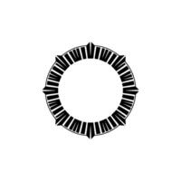 Geometric Radial Emblem, Minimalist, Circular Motif vector